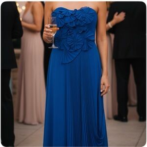 BCBGMaxAzria Blue Halter Gown for Prom